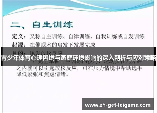 青少年体育心理困境与家庭环境影响的深入剖析与应对策略